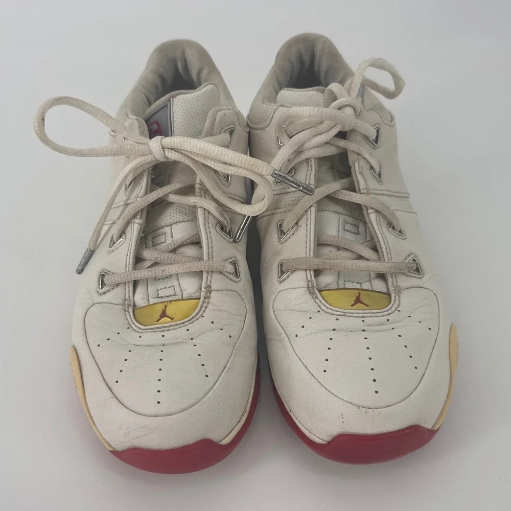 Jordan Vintage 10/16 20th Anniversary Sneakers White Red Low Top Size 7
